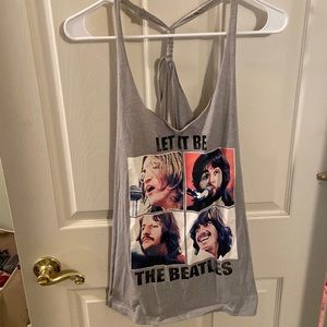 The Beatles band tank top. Knotted in the back. Size large.